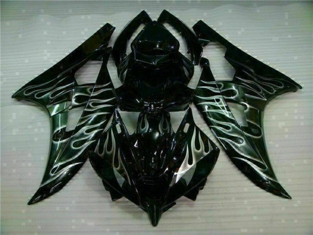 Yamaha R6 2006-2007 Verkleidungen - Silber Flamme Schwarz Verkauf Yamaha R6 2006-2007 Verkleidungen - Silber Flamme Schwarz Verkauf