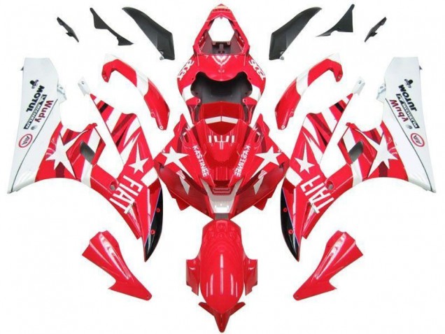 Yamaha R6 2006-2007 Verkleidungen - Rot Weiß Star Fiat Verkauf