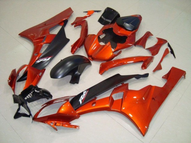 Yamaha R6 2006-2007 Verkleidung - Orange Matt schwarz Verkauf Yamaha R6 2006-2007 Verkleidung - Orange Matt schwarz Verkauf