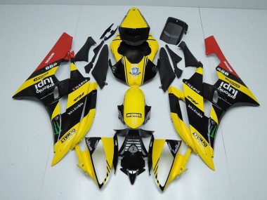 Yamaha R6 2006-2007 Verkleidungen - Gelb Schwarz Monster Verkauf