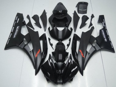 Yamaha R6 2006-2007 Verkleidungen - Matt Schwarz und Glänzendes Schwarz Verkauf