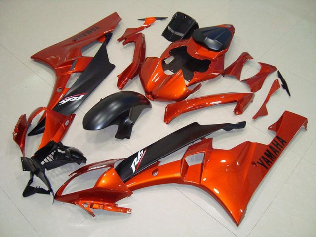 Yamaha R6 2006-2007 Verkleidungen - Orange Matt schwarz Verkauf Yamaha R6 2006-2007 Verkleidungen - Orange Matt schwarz Verkauf