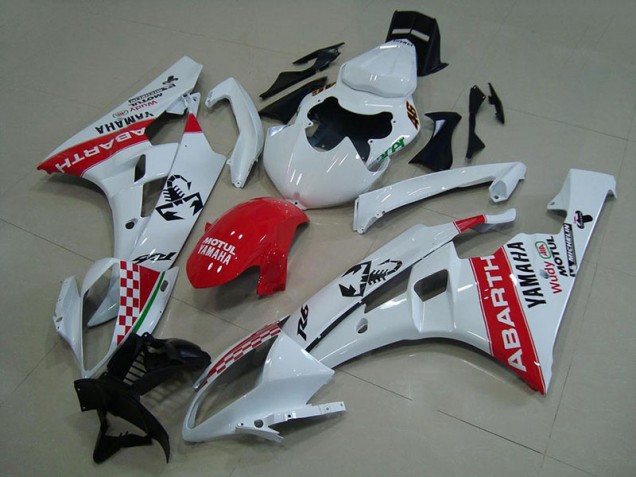 Yamaha R6 2006-2007 Verkleidungen - Weiß Rot Abarth Verkauf Yamaha R6 2006-2007 Verkleidungen - Weiß Rot Abarth Verkauf
