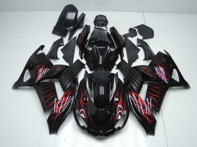 Kawasaki ZX14R ZZR 1400 2006-2011 Verkleidungen - Rot Flamme Verkauf Kawasaki ZX14R ZZR 1400 2006-2011 Verkleidungen - Rot Flamme Verkauf