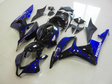 Honda CBR 600 RR 2007-2008 Verkleidungen - Schwarze Blau Flamme Verkauf