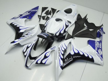 Honda CBR 600 RR 2007-2008 Verkleidungen - Weiß Blau Flamme Verkauf
