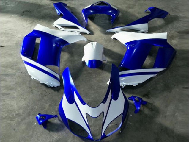 Kawasaki ZX6R 2007-2008 Verkleidungen - Blau Weiß Verkauf Kawasaki ZX6R 2007-2008 Verkleidungen - Blau Weiß Verkauf