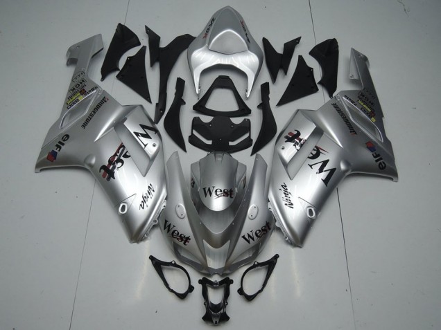 Kawasaki ZX6R 2007-2008 Verkleidungen - Silber West Verkauf