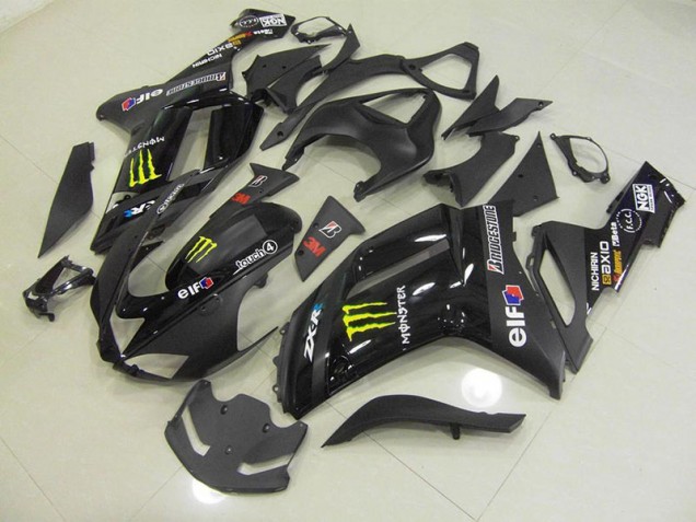 Kawasaki ZX6R 2007-2008 Verkleidungen - Schwarz Monster Verkauf