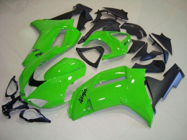 Kawasaki ZX6R 2007-2008 Verkleidungen - Grün Matt schwarz Verkauf