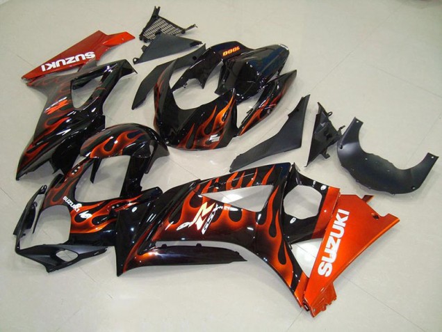 Suzuki GSXR 1000 K7 2007-2008 Verkleidungen - Orange Flamme Verkauf Suzuki GSXR 1000 K7 2007-2008 Verkleidungen - Orange Flamme Verkauf