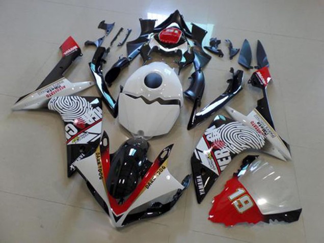 Yamaha R1 2007-2008 Verkleidungen - Schwarz Weiß Rot Verkauf