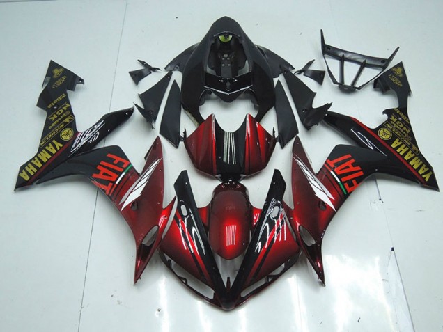 Yamaha R1 2007-2008 Verkleidungen - Dunkel Glänzendes Schwarz Verkauf