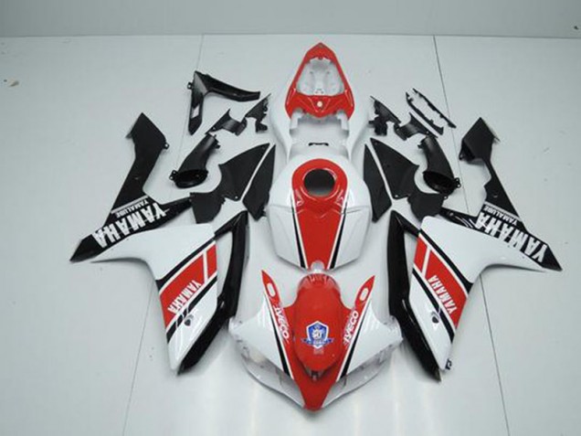 Yamaha R1 2007-2008 Verkleidungen - Fabrik Rot Weiß Verkauf