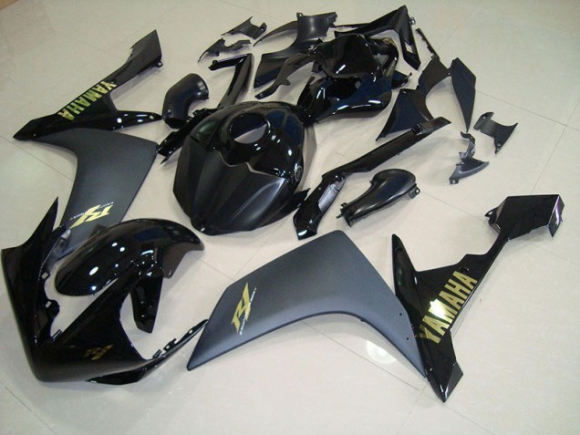 Yamaha R1 2007-2008 Verkleidungen - Matt Schwarz Gold Verkauf Yamaha R1 2007-2008 Verkleidungen - Matt Schwarz Gold Verkauf