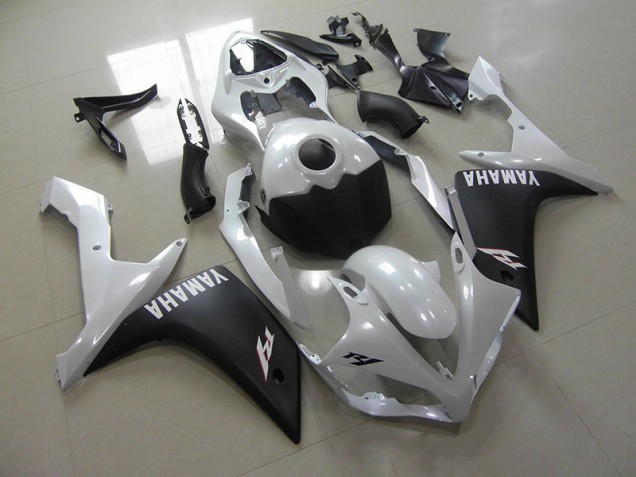 Yamaha R1 2007-2008 Verkleidungen - Perl Weiß Matt Schwarz Verkauf