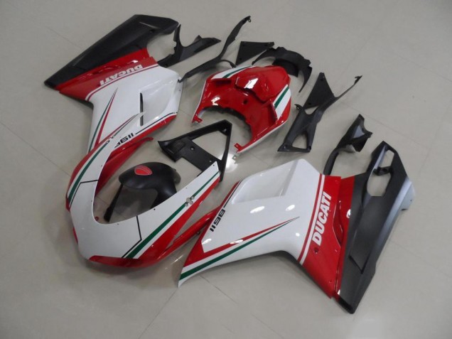 Ducati 848 1098 1198 2007-2014 Vollverkleidung - Rot Weiß Verkauf