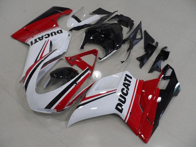 Ducati 848 1098 1198 2007-2014 Verkleidungen - Rot Weiß Schwarz Verkauf Ducati 848 1098 1198 2007-2014 Verkleidungen - Rot Weiß Schwarz Verkauf