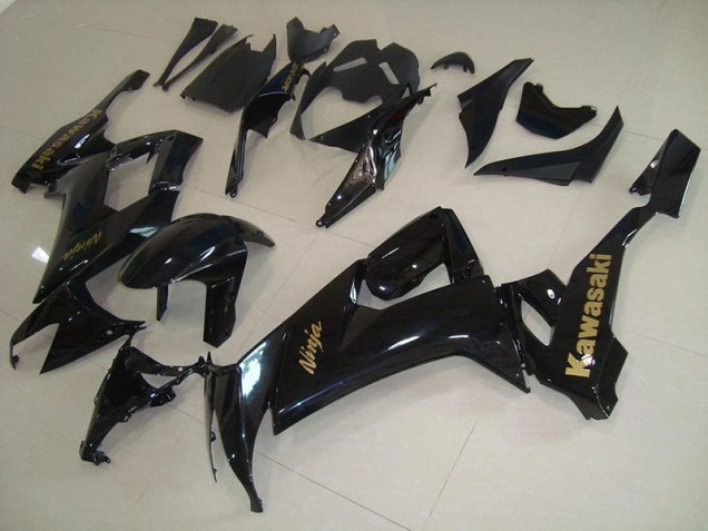 Kawasaki ZX10R 2008-2010 Verkleidungen - Glänzend Schwarz mit goldenem Aufkleber Verkauf Kawasaki ZX10R 2008-2010 Verkleidungen - Glänzend Schwarz mit goldenem Aufkleber Verkauf