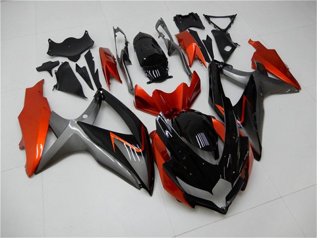 Suzuki GSXR 600 / 750 K8 2008-2010 Verkleidungen - Schwarz Orange Grau Verkauf