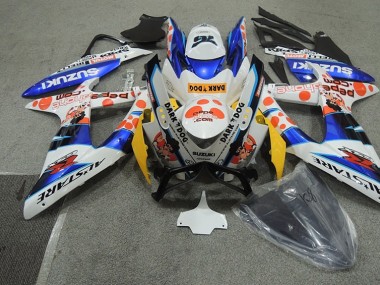 Suzuki GSXR 600 K8 2008-2010 Verkleidungen - Weiß Blau Dunkel Hund Verkauf