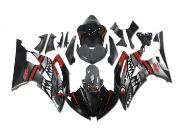 Yamaha R6 2008-2016 Verkleidungen - Graues Rot Hai Verkauf