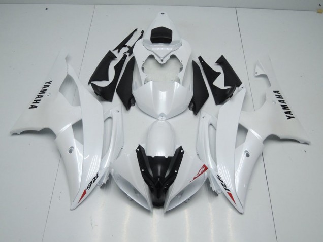 Yamaha R6 2008-2016 Verkleidungen - Perl Weiß und Roter Aufkleber Verkauf Yamaha R6 2008-2016 Verkleidungen - Perl Weiß und Roter Aufkleber Verkauf