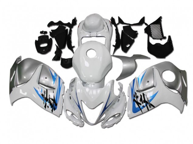 Suzuki GSXR 1300 Hayabusa 2008-2019 Verkleidungen - Weiß Blau Verkauf