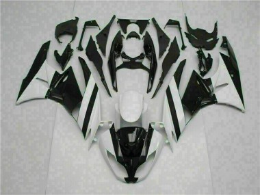 Kawasaki ZX6R 2009-2012 Verkleidungen - Weiß Schwarz Verkauf