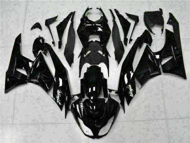 Kawasaki ZX6R 2009-2012 Verkleidungen - Schwarz Weißer Ninja Verkauf