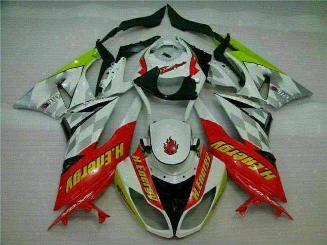 Kawasaki ZX6R 2009-2012 Verkleidungen - Weiß Rot H. Energy Verkauf