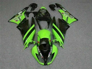 Kawasaki ZX6R 2009-2012 Verkleidungen - Schwarz Grün 3M Touch4 Verkauf