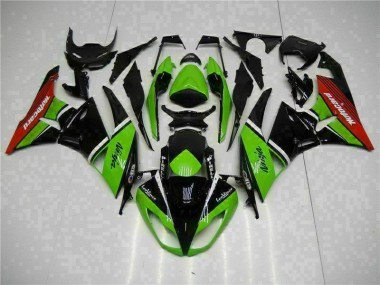 Kawasaki ZX6R 2009-2012 Verkleidungen - Grün Schwarz Rot Verkauf