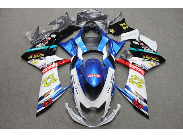 Suzuki GSXR 600 K11 2011-2024 Verkleidungen - Blau Weiß Rot Rockstar 22 Verkauf Suzuki GSXR 600 K11 2011-2024 Verkleidungen - Blau Weiß Rot Rockstar 22 Verkauf