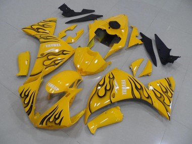 Yamaha R1 2012-2014 Verkleidungen - Gelb Schwarz Flamme Verkauf