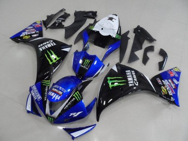 Yamaha R1 2012-2014 Verkleidung - BlauSchwarz Monster Verkauf