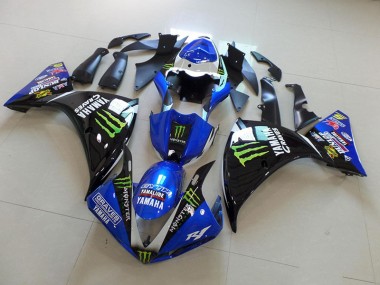 Yamaha R1 2012-2014 Verkleidungen - BlauSchwarz Monster Verkauf
