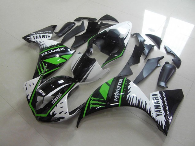 Yamaha R1 2012-2014 Verkleidungen - Weiß Grün Monster Verkauf Yamaha R1 2012-2014 Verkleidungen - Weiß Grün Monster Verkauf