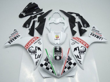 Yamaha R1 2012-2014 Verkleidungen - Weiß Schwarz Abrath Verkauf