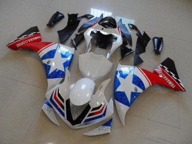 Yamaha R1 2012-2014 Verkleidungen - Weiß Schwarz Ducati Stern Verkauf