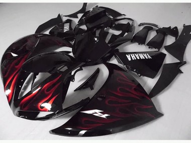 Yamaha R1 2012-2014 Verkleidungen - Rote Schwarz Flamme Verkauf