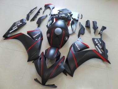 Honda CBR 1000 RR 2012-2016 Verkleidungen - Matt Schwarz mit rotem Streifen Verkauf