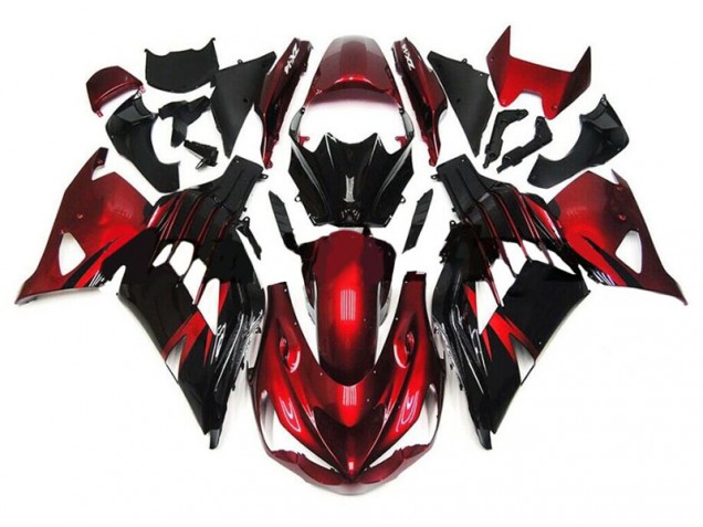 Kawasaki ZX14R ZZR 1400 2012-2021 Verkleidungen - Rot Schwarz Verkauf Kawasaki ZX14R ZZR 1400 2012-2021 Verkleidungen - Rot Schwarz Verkauf