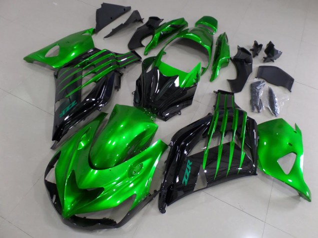 Kawasaki ZX14R ZZR 1400 2012-2021 Verkleidungen - Candy Grün und Schwarz Verkauf Kawasaki ZX14R ZZR 1400 2012-2021 Verkleidungen - Candy Grün und Schwarz Verkauf