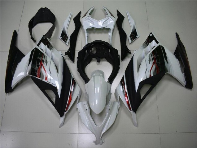 Kawasaki EX300 2013-2016 Verkleidungen - Weiß Schwarz Verkauf Kawasaki EX300 2013-2016 Verkleidungen - Weiß Schwarz Verkauf