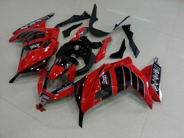 Kawasaki ZX 300R 2013-2016 Verkleidungen - Rot Schwarz Airfore Verkauf