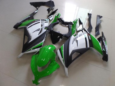 Kawasaki ZX 300R 2013-2016 Verkleidungen - Grün Schwarz und Weiß Verkauf