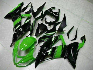 Kawasaki ZX6R 2013-2018 Verkleidungen - Schwarz Grün Verkauf