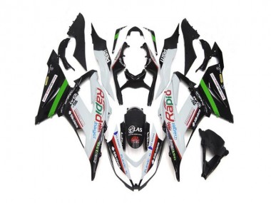 Kawasaki ZX6R 2013-2018 Verkleidungen - Weiß Schwarz Verkauf