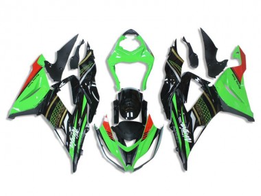 Kawasaki ZX6R 2013-2018 Verkleidungen - Grün Schwarz Verkauf